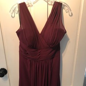 Bill Levkoff Burgundy Gown in Excellent Condition